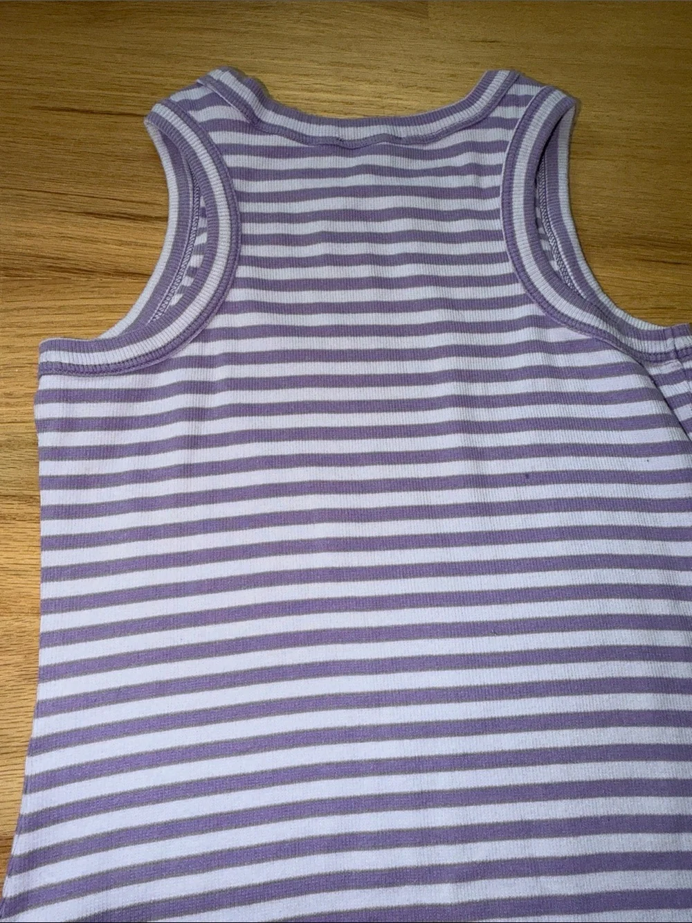 Nordstrom Girls Lavender and White Striped Tank Dress Childs Large (10/12)